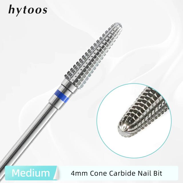 HYTOOS Broca Cônica para Cutícula de Carboneto 3/32" Corte Reto