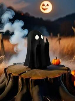 Estátua de Fantasma com Dedo do Meio, 7,5cm, Decoração de Fantasma Aterrorizante, Pequena Estátua de Fantasma para Halloween - Image 2