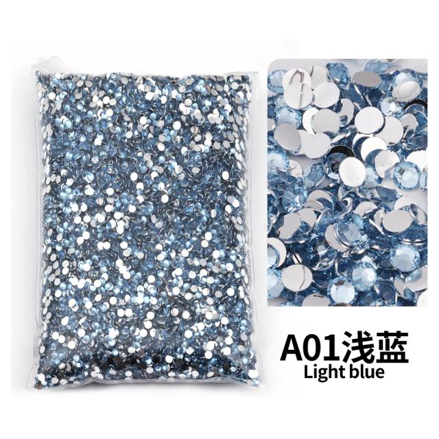 Strass Resina Flatback 2mm-6mm Plástico Brilhante para Artesanato e Decoração