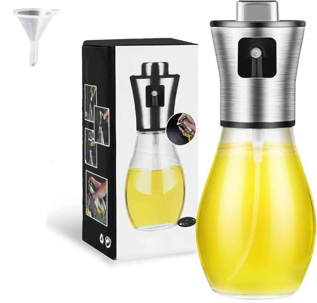 Pulverizador de Óleo Inox e Vidro 200ml para Cozinha