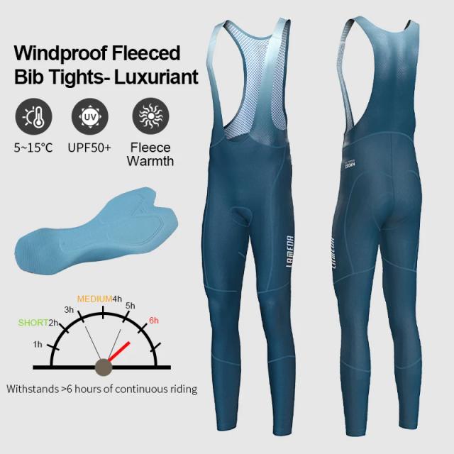 Lameda Calças Ciclismo Inverno Masculinas Gel 5D Prova Vento
