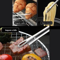Pinça longa de cozinha de aço inoxidável, antiderrapante, resistente ao calor, churrasqueira, para bife, frutos do mar, buffet, salada, ferramentas de cozinha - Image 5