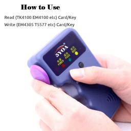 5yoa 10 peças 125khz t5577 keyfobs etiqueta duplicada regravável 5200 cópia de proximidade cartão de acesso id token anel rfid cloner chaveiro - Image 3