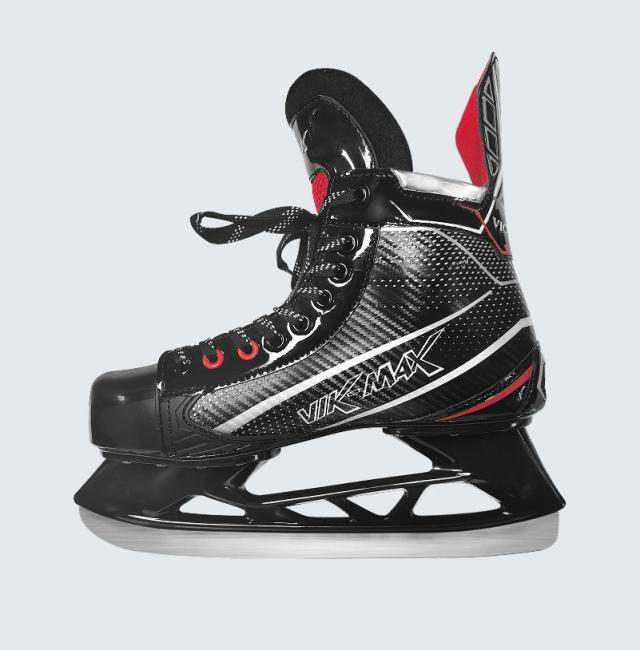 Vik-Max Patins de Hóquei no Gelo Premium com Suporte Avançado para Lâminas