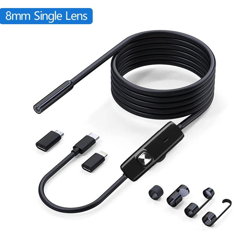 Hd1920p câmera de inspeção endoscópica tipo-c mini câmera de inspeção ip67 carro esgoto pipeline boroscópio para android ios iphone - Image 1