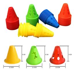 Cones de Treinamento PP com Furos, Conjunto de Cones Marcadores de Alta Visibilidade para Patinação, Treinamento Esportivo em Pista de Obstáculos - Image 1