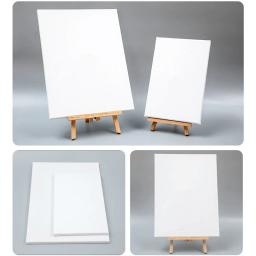 5 pçs branco em branco quadrado artista lona placa de madeira quadro algodão artista placas de lona para pintura a óleo acrílico aquarela - Image 2