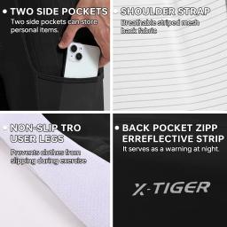 X-TIGER Calções de Ciclismo Masculinos de Cintura Alta, Respiráveis, de Secagem Rápida, para MTB e Estrada, com 2 Bolsos Laterais e Chamois Acolchoado Profissional - Image 6