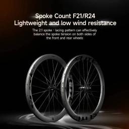Conjunto de Rodas de Carbono ELITEWHEELS PRO 2.0 com Freio a Disco Center Lock 36T Ratchet 700C para Ciclismo de Estrada, Profundidade de 40/50/65mm, Clincher/Tubeless - Image 5
