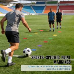 Marcadores de Piso Hikeen Agility Poly Spot de 4 polegadas para Futebol, de Borracha Antiderrapante, em Várias Cores para Jogos, Dança e Atividades Esportivas - Image 3