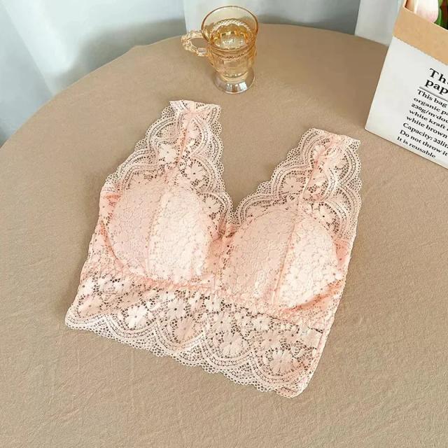 Sutiã Feminino Renda Decote V Profundo Lingerie Confortável