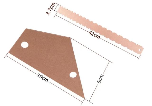 Régua de Borda Reta Entalhada para Pescoço de Guitarra em Aço Inoxidável - Ferramenta Luthier para Nivelamento de Trastes