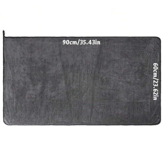Toalha de Microfibra Automotiva Cinza Escuro 60x40cm
