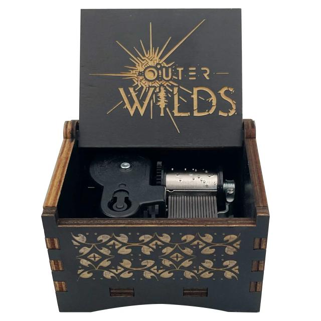 Caixa de música Outer Wilds com manivela de 18 notas musicais especiais fofos para fãs e amigos