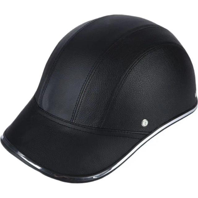 Capacete de Bicicleta Estilo Boné Clássico com Alça Ajustável, Capacete de Motocicleta Semi-Aberto Anti-UV para Ciclismo e Scooter