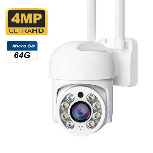 Câmera de Segurança Externa ICsee 4MP - Câmera IP PTZ WiFi com Detecção de Movimento - Visualização Remota pelo App e Vigilância CCTV Sem Fio