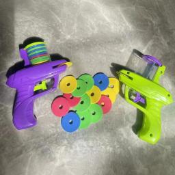 Crianças jogo ao ar livre disco de espuma arma brinquedo disco voador tiro lançador arma dupla pai-filho interativo crianças brinquedo - Image 6