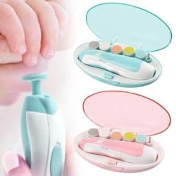 Bebê elétrico aparador de unhas criança polidor ferramenta cuidados com o bebê multifuncional cortador de unhas aparador infantil manicure conjunto - Image 1