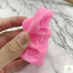 Molde de Silicone em Forma de Laço, 1 peça, Flexível e Reutilizável para Decoração de Chocolate, Fondant, Bolos e Cupcakes - Image 3