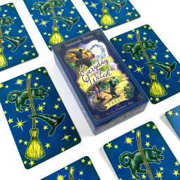 1 caixa de baralho de tarô de bruxa diário com guia - conjunto de 78 cartas, jogo de festa temático de bruxaria, cartas de tarô mágicas práticas - Image 4