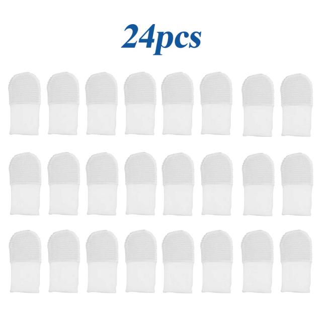 24/12 pçs pet dois dedos escovação berços remover tártaro coclear limpo para gato cão escova de dentes cuidados orais capa de dedo cuidados com animais de estimação