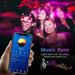 Smart Bluetooth LED Strip Lights, APP Controle Remoto, Fita Flexível, Diodo Lamp Tape, TV Backlights, Sala de jogos, Home Decor, SMD 5050 - Image 3