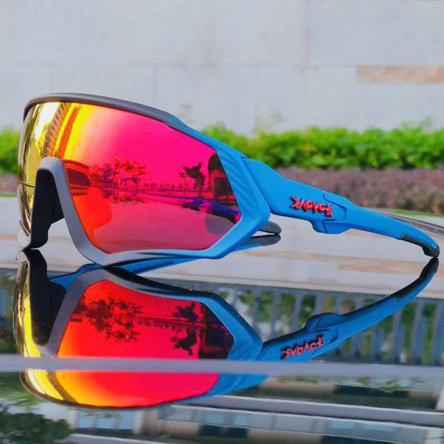 Óculos de Ciclismo Fotocromático Polarizado 6 Lentes Esportivo MTB Corrida Unissex