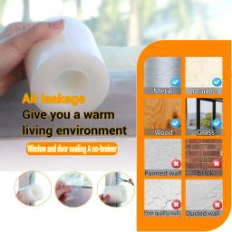 Isolamento de janela para clima de inverno, fita de vedação sem resíduos, transparente, isolamento de rascunho de janela, fita de filme de vedação para portas e janelas - Image 6