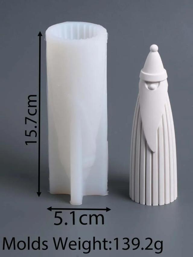 Molde de Silicone Papai Noel para Artesanato, Velas e Sabão