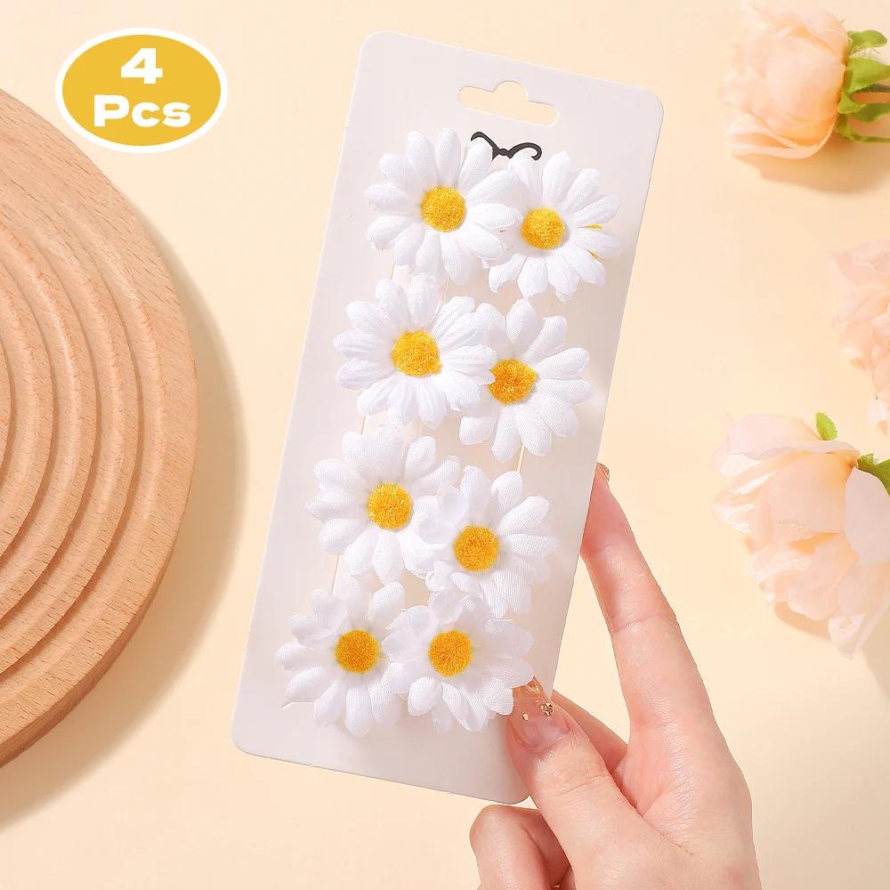 4 pçs doce laço impresso bowknot grampos de cabelo para cabelo meninas artesanal hairpin boutique presilhas headwear acessórios para o cabelo do bebê - Image 1