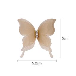 10/20 pçs cor gradiente organza tecido borboleta apliques 5cm translúcido chiffon borboleta para diy costura artesanato decoração - Image 6