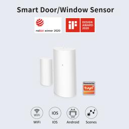 Sensor de Porta e Janela Inteligente Tuya WiFi, Detector de Contato Sem Fio para Automação Residencial e Sistema de Segurança - Image 1