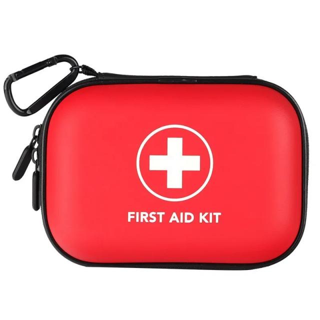 Kit de primeiros socorros portátil para casa, prevenção de epidemias de emergência escolar, kit de primeiros socorros à prova d'água pu, carro, eva, kit de armazenamento de casca dura