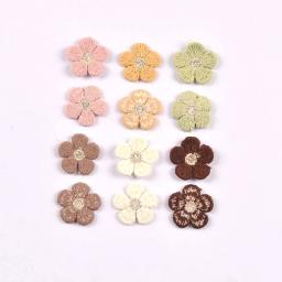 20 peças de apliques de flores mini de 2,1 cm, suprimentos de costura DIY para decoração de roupas, chapéus e bolsas, sem cola cp4325 - Image 2