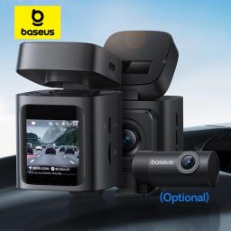 Baseus 3k traço cam vd1 frente e traseira cam hd embutido gps galileo supercapacitor carro dvr câmera gravador suporte 24h estacionamento - Image 1