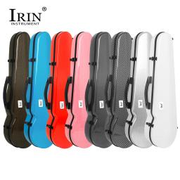Irin caso de violino de fibra de carbono colorido 4/4 caso de violino com higrômetro ajustável alça de ombro dupla peças de violino acessórios - Image 2