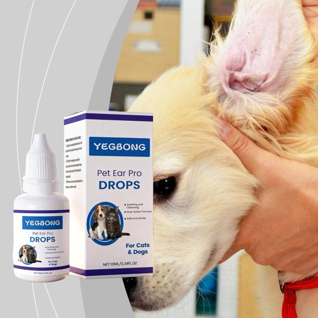 Gotas para Ouvidos de Animais de Estimação para Gatos e Cães, Remove Cera e Sujeira, Alivia Irritações, Limpeza Profunda, Secagem, Previne Infecções, Essencial para Cuidados com Animais