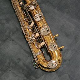 Saxofone barítono de alta qualidade e plano banhado em latão instrumento de sopro profissional com estojo acessórios para sax - Image 3