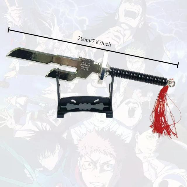 Jujutsu Kaisen Toji Fushiguro Split Soul Espada de Metal 8 Polegadas Sabre Samurai Japonês