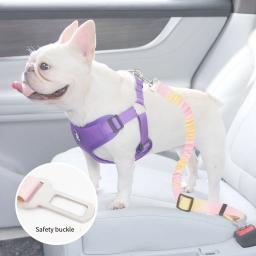 Cinto de segurança para animais de estimação para cães, artefato de assento de carro para filhotes pequenos e médios, fivela de segurança para gatos, suprimentos de pelúcia de combate - Image 6