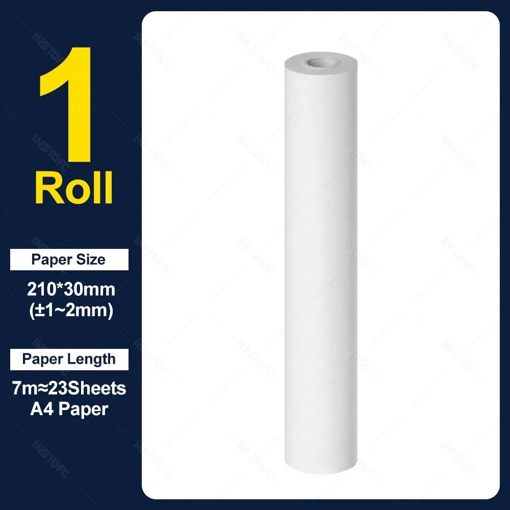 Papel térmico a4 para impressão térmica 210*30mm para rolos de papel de impressora portátil a4 sem fio bluetooth a40 - Image 1