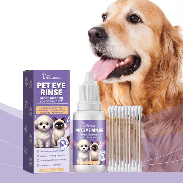 Lavagem Suave para Olhos de Animais de Estimação, Limpeza Delicada, Remove Secreções Oculares, Hidrata os Olhos, Mantém o Conforto Ocular, Apoia a Saúde Ocular