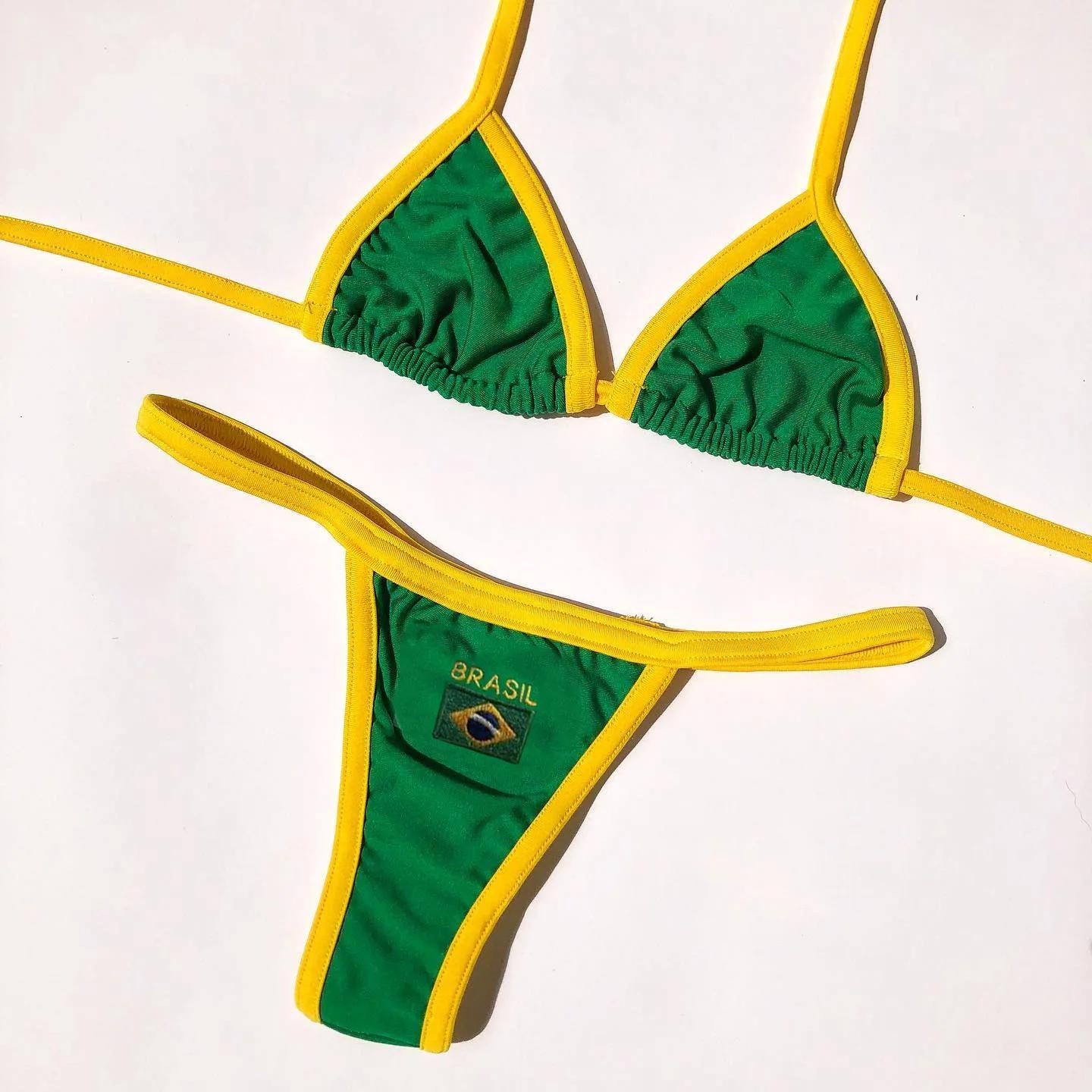 Conjuntos de Biquíni Triângulo Feminino Sexy Sem Costas, Estilo Vintage Grunge, Moda Praia de Rua de Verão Europeia e Americana 2026 - Image 1