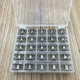 25 pçs/set bobinas vazias máquina de costura caixa de armazenamento de plástico para carretéis de máquina de costura com caixa de armazenamento de linha ferramentas de costura - Image 1