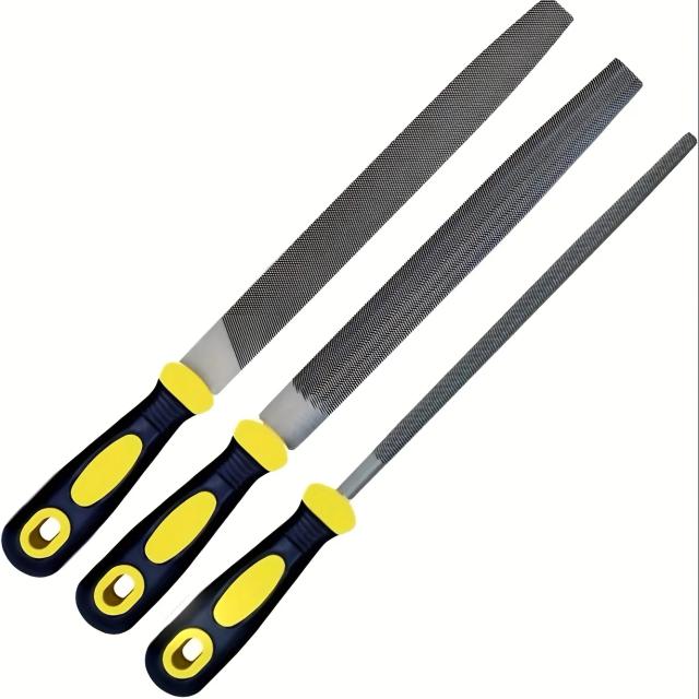 Conjunto de Limas 8 Polegadas Aço Carbono Profissional para Metal e Madeira