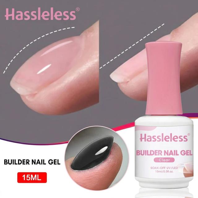 Hassleless Gel Construtor de Unhas 15ml — Gel Reforçante UV/LED Alta Resistência