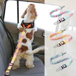 Cinto de segurança para animais de estimação para cães, artefato de assento de carro para filhotes pequenos e médios, fivela de segurança para gatos, suprimentos de pelúcia de combate - Image 3