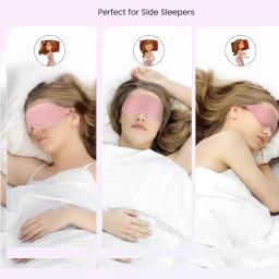 Máscara para Dormir 3D Contornada, Máscara de Dormir 100% Bloqueadora de Luz, Venda para os Olhos Macia com Zero Pressão nos Olhos, Slaapmasker - Image 4