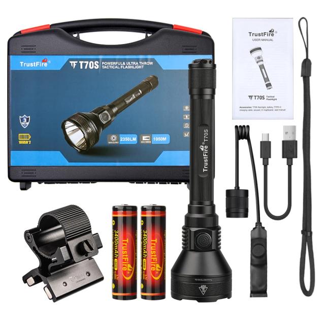 Trustfire T70S Lanterna LED Caça 2350lm 1050m Alcance