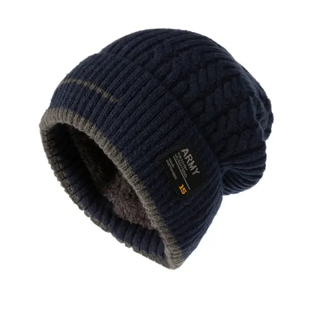 Gorro de Inverno de Malha Grosso Masculino Feminino Unissex